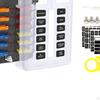 12 Circuit Block, Damp-Proof Holder Box Fits Van SUV Automotive Car Yacht