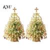 Handgefertigte Feiertagsdekoration DIY Mini-Tisch-Weihnachtsbaum-Set mit Perlen, Kristallperlen-Weihnachtsbastel-Ornament-Herstellungsset, Schreibtisch für Regal Kaminsims Dekor,