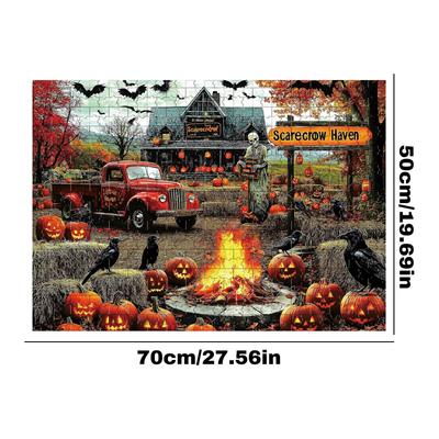 1000 Pieces,Halloween 1000 Piece Puzzles For Adults, Scarecrow For Adults Puzzle, Hard Challenge Art  Puzzles, For Gifts Halloween Birthday