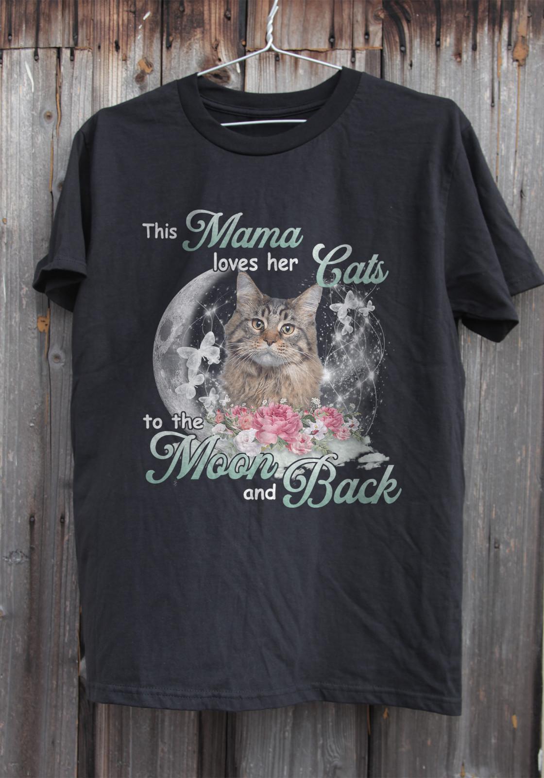 HOT! Cat This Mama Loves Her Cats Black Heavy Cotton T-Shirt XXXL