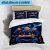 3PCS Inter Milan Star Lautaro Bedding Set,Including 1pc Duvet Cover And 2pcs Pillowcases Perfect for Bedroom, Dormitory, Fan Christmas Gift
