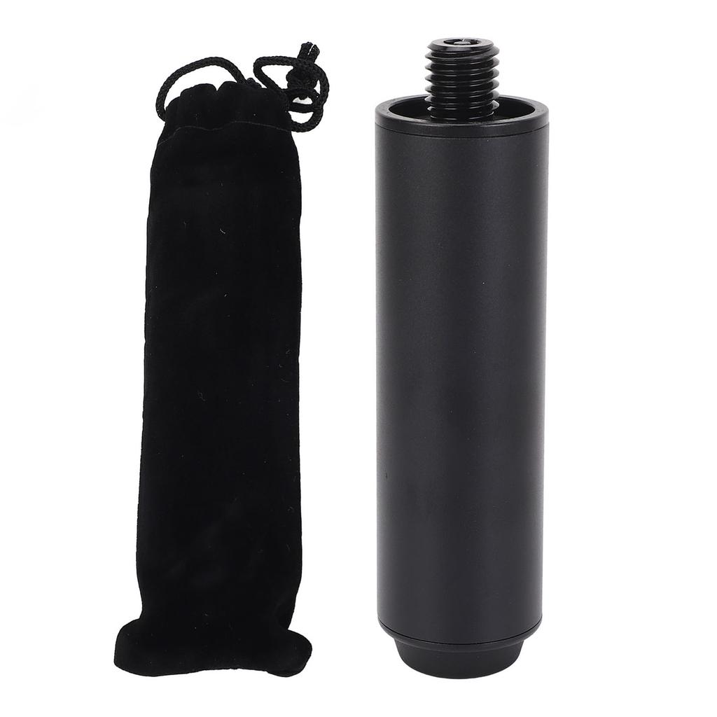 Billiard Pool Cue Extension 4 Inch Aluminum Pool Cue Stick Extension Lengthener with Rubber Rear
