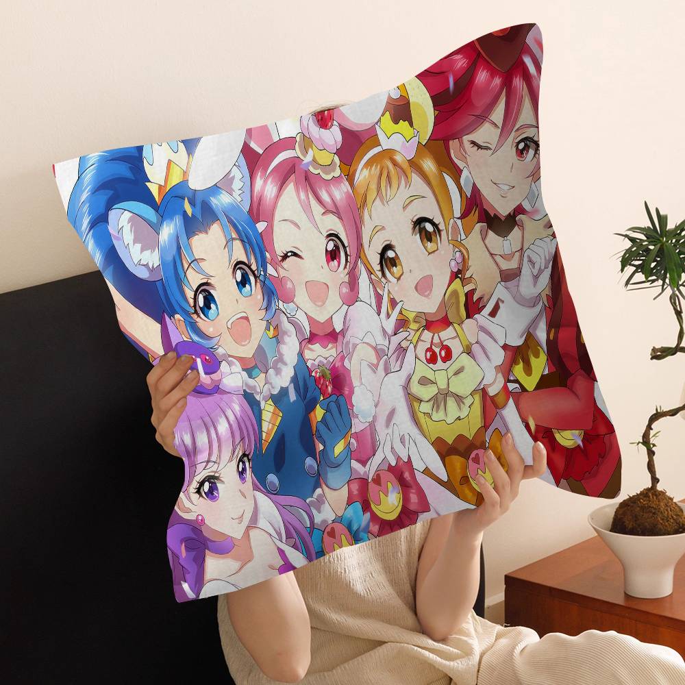 Pretty Cure Anime Cushion Cover Pillowcase Upholstery Sofa Throw Pillow Home Decor Pillowcas