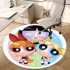 Powerpuff Girls Chair Mat Round Rug-Office Carpet, Machine Washable, Non-slip, Suitable for Living Rooms, Bedrooms