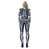 Retro Punk Printed Jumpsuits Fashion Cosplay Performance Costumes Long Sleeve Adult Zentai Suit Mechanical Bodysuit Clothes