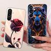 Clear Cover For Samsung F16 5G Case SM-E166P Cute Cat Fashion Butterfly Funny Painted Casing For Samsung Galaxy M16 5G SM-M166P