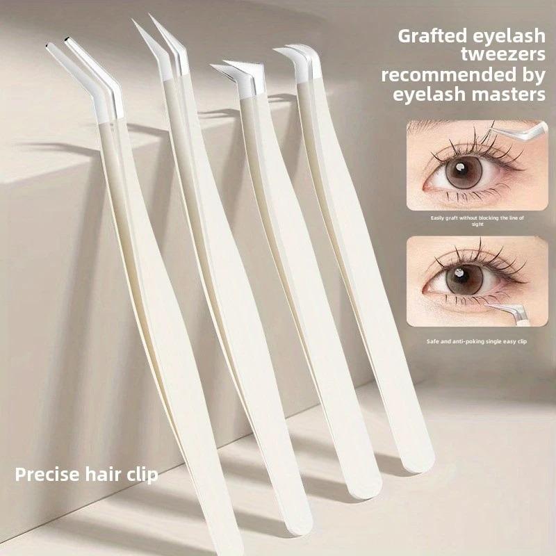 1 Pcs Eyelashes Tweezers Stainless Steel Superhard Tweezers High Precision Anti-static Tweezers for Eyelash Extensions