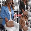 Button Slim Women Fit Blazer Casual Ol Work Jacket Long Sleeve Outwear Coat Suit