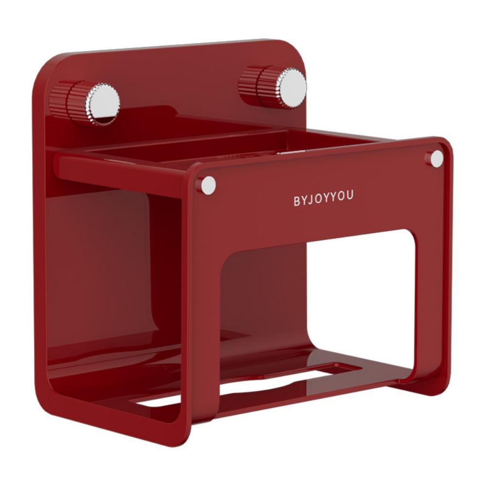 

Пластиковый настенный держатель для салфеток без сверления, полки для хранения в ванной комнате, аксессуары для ванной красный