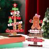 Wooden Gingerbreads Figurine Christmas Tree Decoration For Family Celebration And Kids Room Handmade Ornament