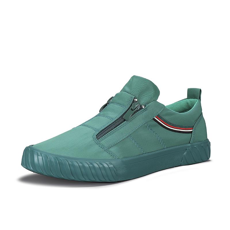 Holfredterse 5 Colour Autumn Mens Lightweight Casual Flat Comfy Canvas Shoes Zip Slip On Espadrilles Shoes Walking Spring 20856