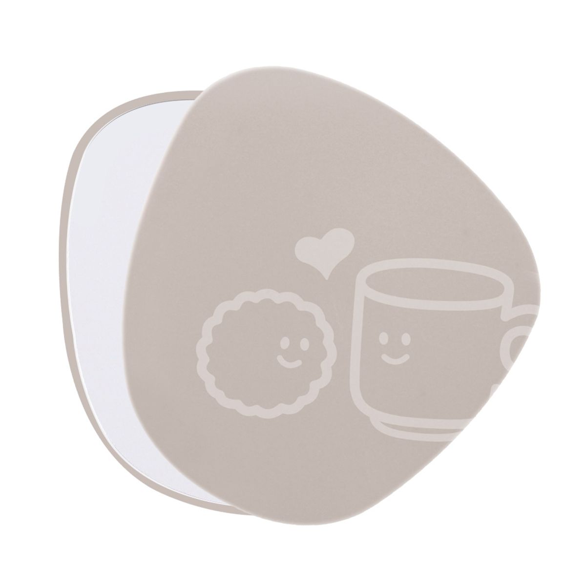 Lightweight and Slim Hand Mirror Cookie & Coffee Brown 2P