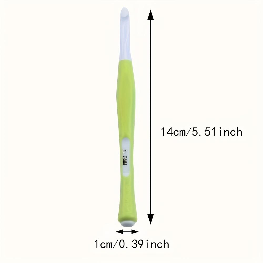 8pcs Candy Color Silicone Soft Handle ABS Hook Ergonomic Crochet Set, Suitable for Hands Crochet and Crochet Accessories