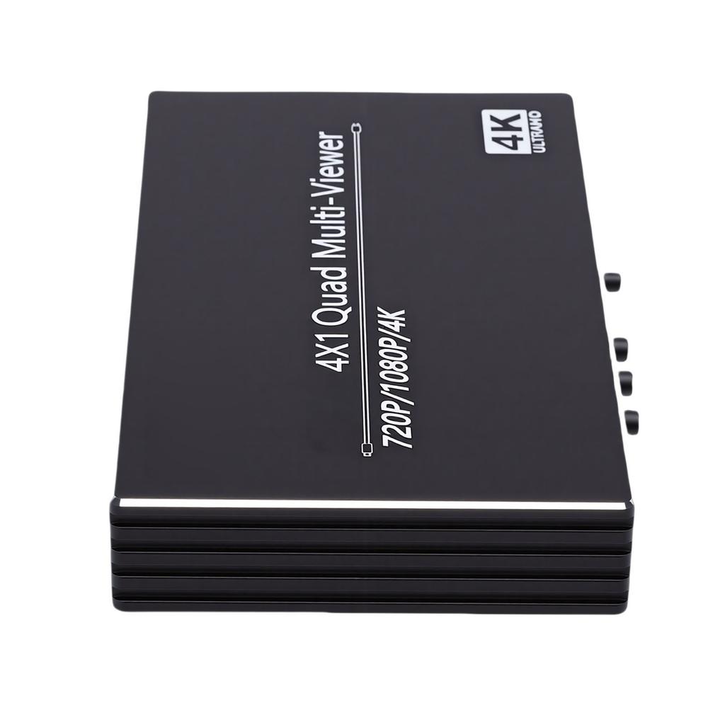 HD Multiviewer 4 in 1 Out Quad Screen Multiviewer Seamless Switcher Supports 4K 30Hz with Remote Control