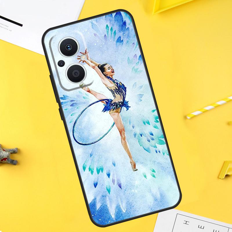 Gymnastics Oil Painting For OPPO Reno 10 11 12 13 14 Pro 7 8 Lite 8T 11F 12F 13F 14F OPPO Find X8 X5 X6 X9 Pro Case