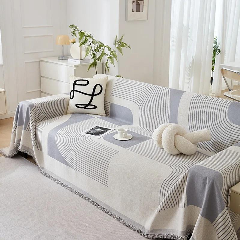 New Style Chenille Double-sided Sofa Cover Full Slipcover Anti-slip Cat Scratch Protective Cover Universal for All Seasons