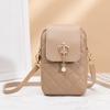 Embroidered Pearl Accent Simple Crossbody Phone Bag