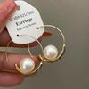 2025 Trendy French Pearl Earrings for Women: High-End Luxury Hoops with Elegant Style