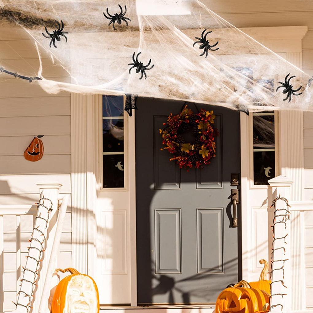 ABS With Glowing Eyes Creepy Atmosphere Decoration Halloween Spider Skull