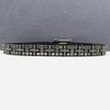 Heavy-Duty Cowhide Leather Belt with Double-Needle Rivets and Hollow Eyelets