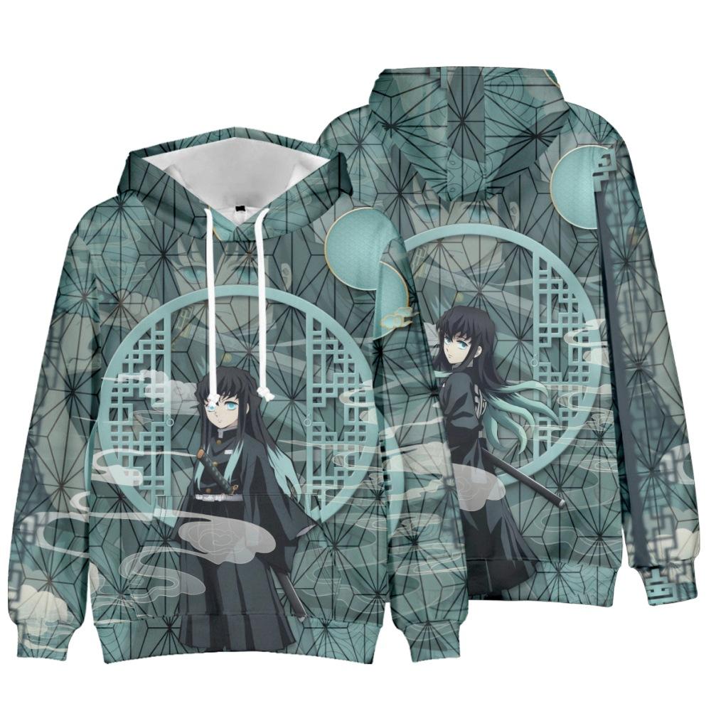 Moletons Demon Slayer 3D para Crianças Moletom Branco Lâmina Fantasma Roupas para Meninos Pulôver Casual Anime Harajuku Streetwear