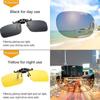 Polarized Clip on Flip Up Solbriller Menn Kvinner Nattsyn Gult objektiv Briller Kjøring Briller Fiske Skyggelegging Briller