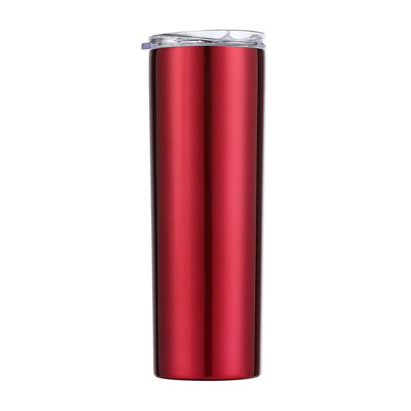 20oz Stainless Steel Insulated Slim Cup with Solid Color and Logo Printing.
