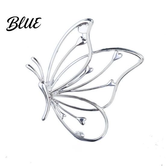 Butterfly Design Lapel Pin Women Brooch Smooth Polish Hollow Anti-wear
