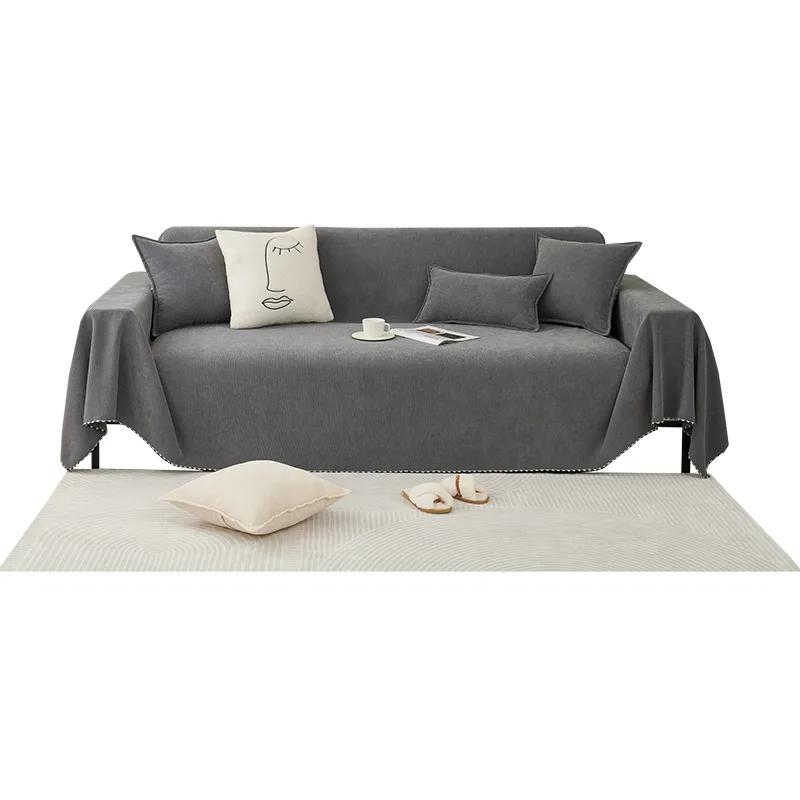 Nordic Sofa Throw Blankets Outdoor Camping Picnic Large Blanket Leisure Relax Beach Towel White Travel Rug Tassels Chenille