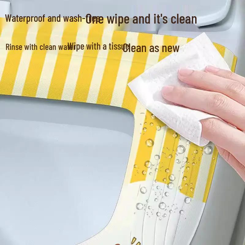 Coussin de siège de toilette universel imperméable lavable sans eau et housse adhésive
