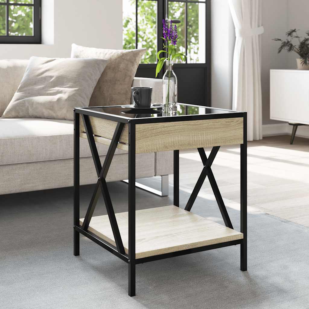 Infinity LED Coffee Table in Sonoma Oak 40 x 40 x 49 cm