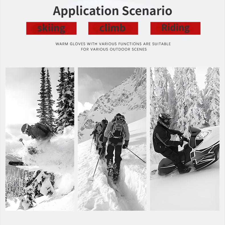 Neue Winter Plüsch Warme Handschuhe Outdoor Skifahren Radfahren Bergsteigen Touchscreen Anti Slip Wasserdicht Winddicht
