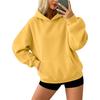 Women's Color Long Sleeve Pullover Hoodie with Front Pocket Loose Fit