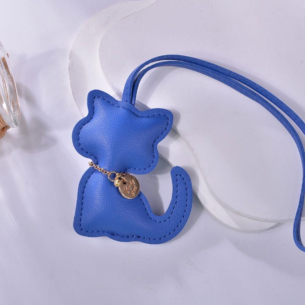 Car Key Holder PU Leather Keyring Animal Kitty Bag Pendant Cute Cat Keychain  Couple