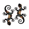Metal Gecko Wall Decor Outdoor 2 Pieces Lizard Garden Decorations Gecko Fence Decor for Garden Patio Balcony Yard Fence Indoor