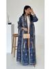 Miyake Pleats Women's High-End Printed Trench Coat Cardigan Muslim Robe