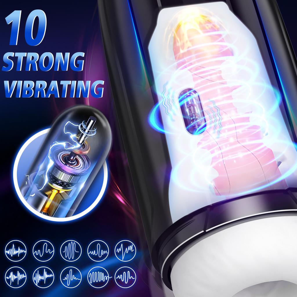 3 IN 1 Automatic Telescopic Sucking Vibrators Male Masturbation Cup Male Enlargement Penis Pump Adult Supplies Sex Toys for Men