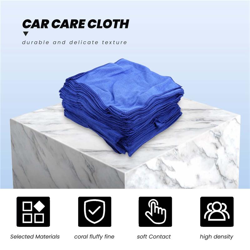 Precise 100Pcs Absorbent Microfiber Towel Car Care Home Kitchen Washing Clean Wash Cloth Towel Blue