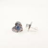 London Blue Topaz Gemstone 925 Sterling Silver Jewelry Handcrafted Studs 0.6" EE-143-9