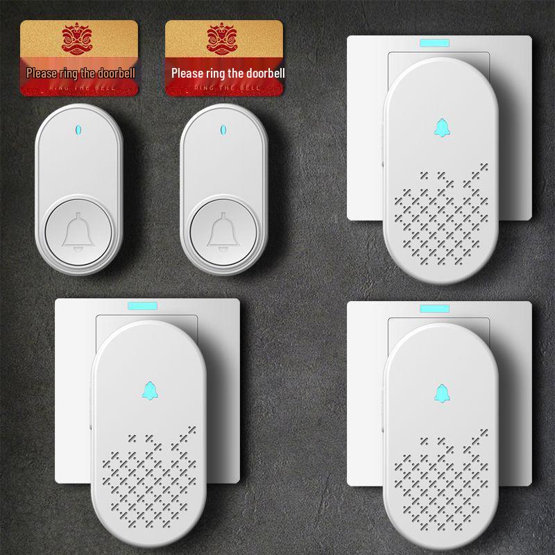 Wireless Long-Distance Smart Doorbell for Home & Office - One-to-Two Remote Control with Adjustable Volume for Elderly Assistance