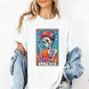 La Frida Dia De Los Muertos T-Shirt Zuckerschädel Halloween T-Shirt Tarotkarte Damen T-Shirt Mexikanisches Totenfest Shirt Festival Top