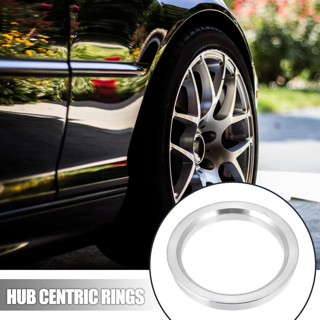 X AUTOHAUX 4pcs OD 83.1mm To ID 66.1mm Aluminium Alloy Car Hub Centric Rings Wheel Bore Center Spacer
