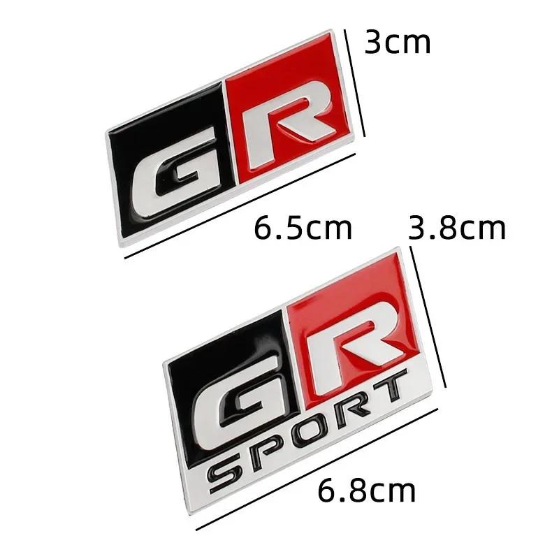 1Pc 3D Metal GR SPORT Logo Emblem Badge Car Body Trunk Deccor Sticker For CHR RAV4 Camry Alphard Avensis Prius Verso Crown