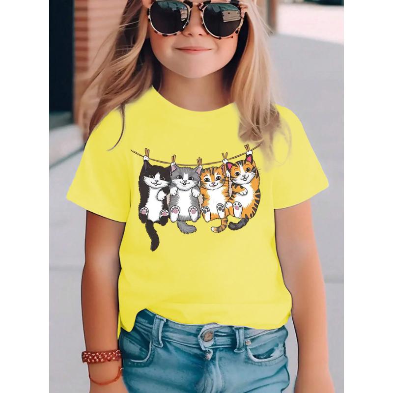 2026 New Hot KPop Demon Hunters Child Short Sleeve T-shirt Anime Character Print Tees Boys Girls Casual Tops Birthday Gift