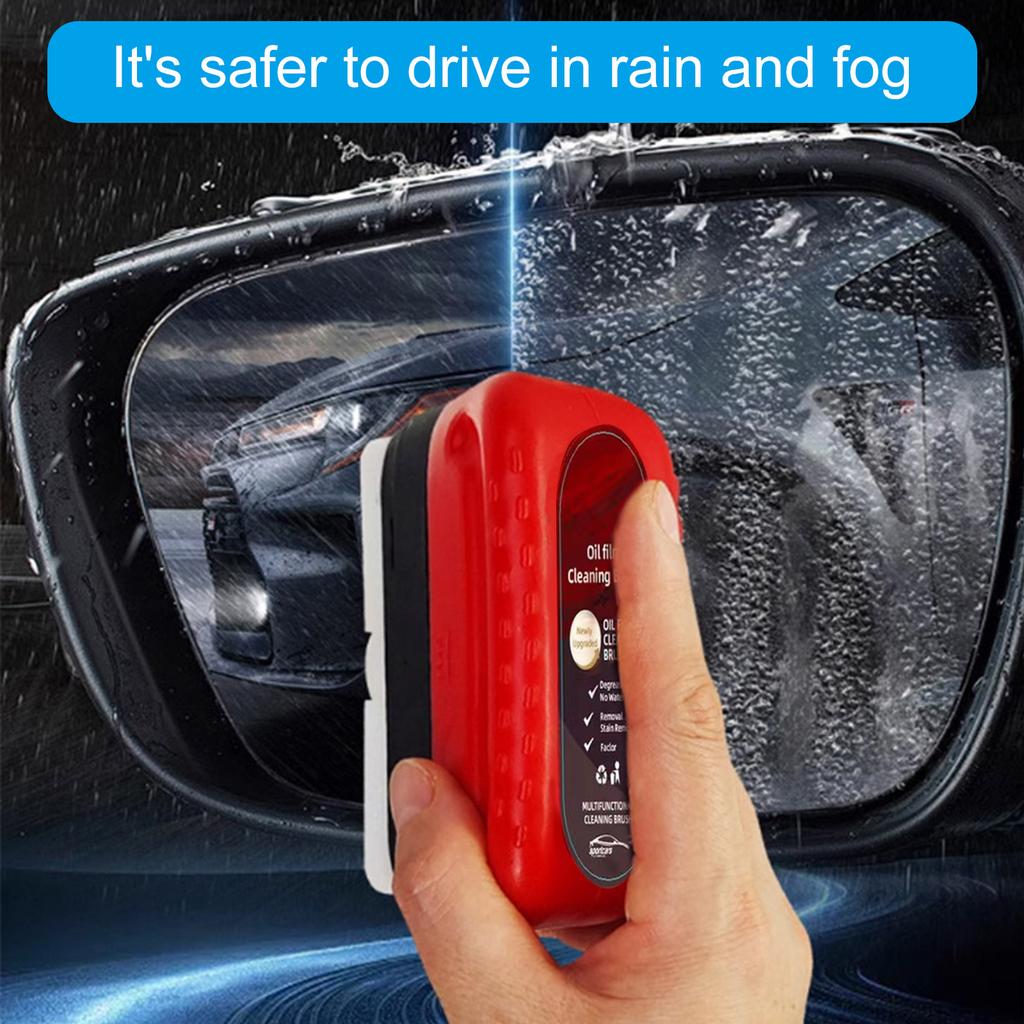 Automotive Window Glass Oil Film Remover Cleaner Applicator Reduce Rain Adhesion Quick Clean for Rainy Days Safe Driving