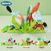 Baby Animal Shape Touch & Feel Cloth Book with Crinkle Paper, Tear-Resistant Pages, Mirror & 3D Tails