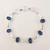 London Blue Topaz  Gemstone 925 Sterling Silver Jewelry Handmade Boho Bracelet RB-6-17