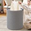 Houndstooth Foldable Laundry Hamper - Thickened Storage for Dorms, Toys, and Bathroom.