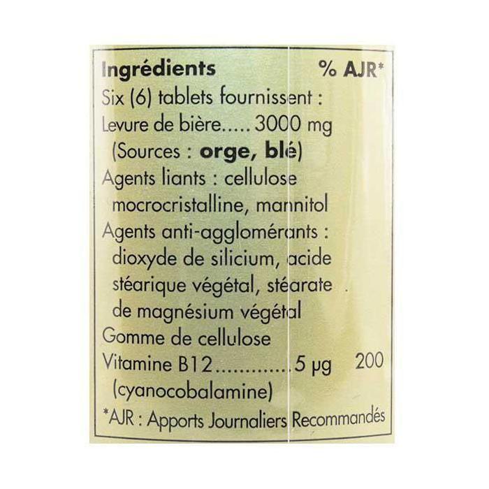 Levure de Bière - Solgar - 250 comprimés - Vitamine B12 - Riche en acides aminés - Végétalien