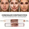 Dual-Ended Highlight & Contour Stick 3D Facial Sculpting Long-Lasting, Waterproof & Sweatproof, Skin-Tone Illumination Makeup Stick